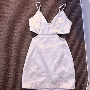 White cut out mini dress